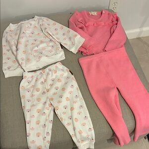 Pink and White Kids matching Sets